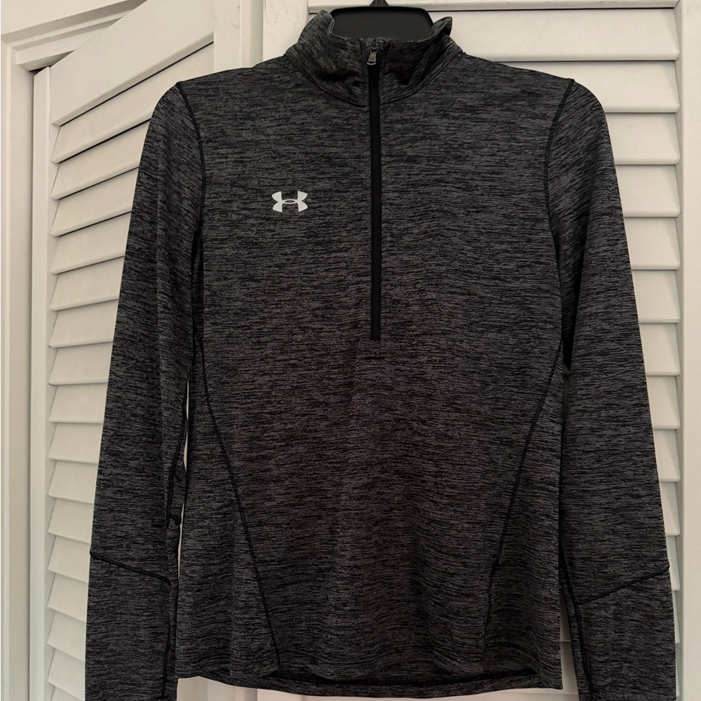 Under Armour Black Heather Quarter-Zip Top size XS
